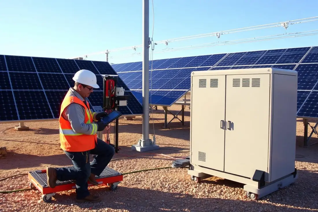 Inverter skids and substation